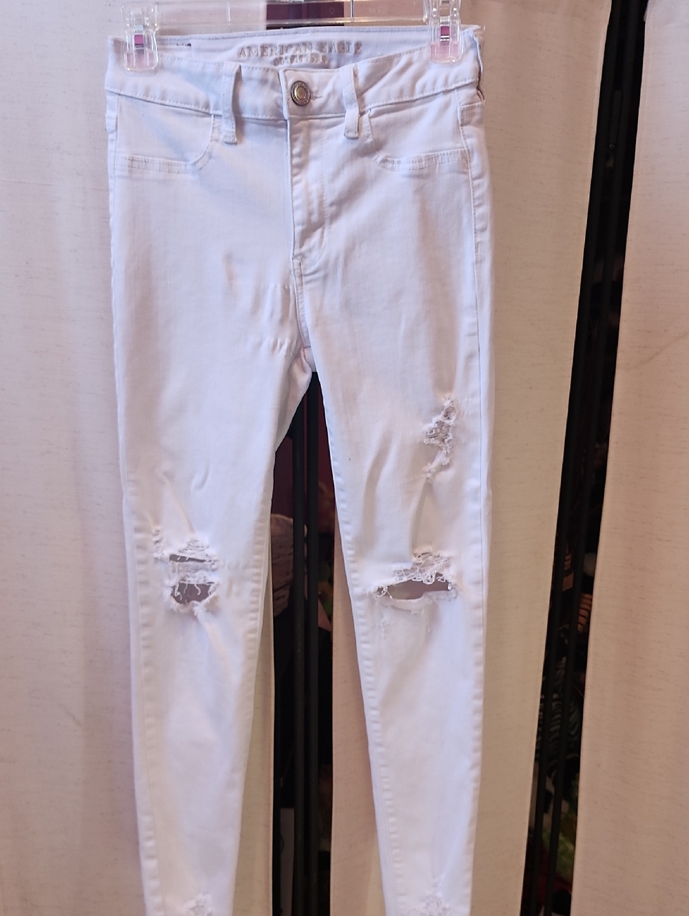 American Eagle Outfitters White Stretch Jeans